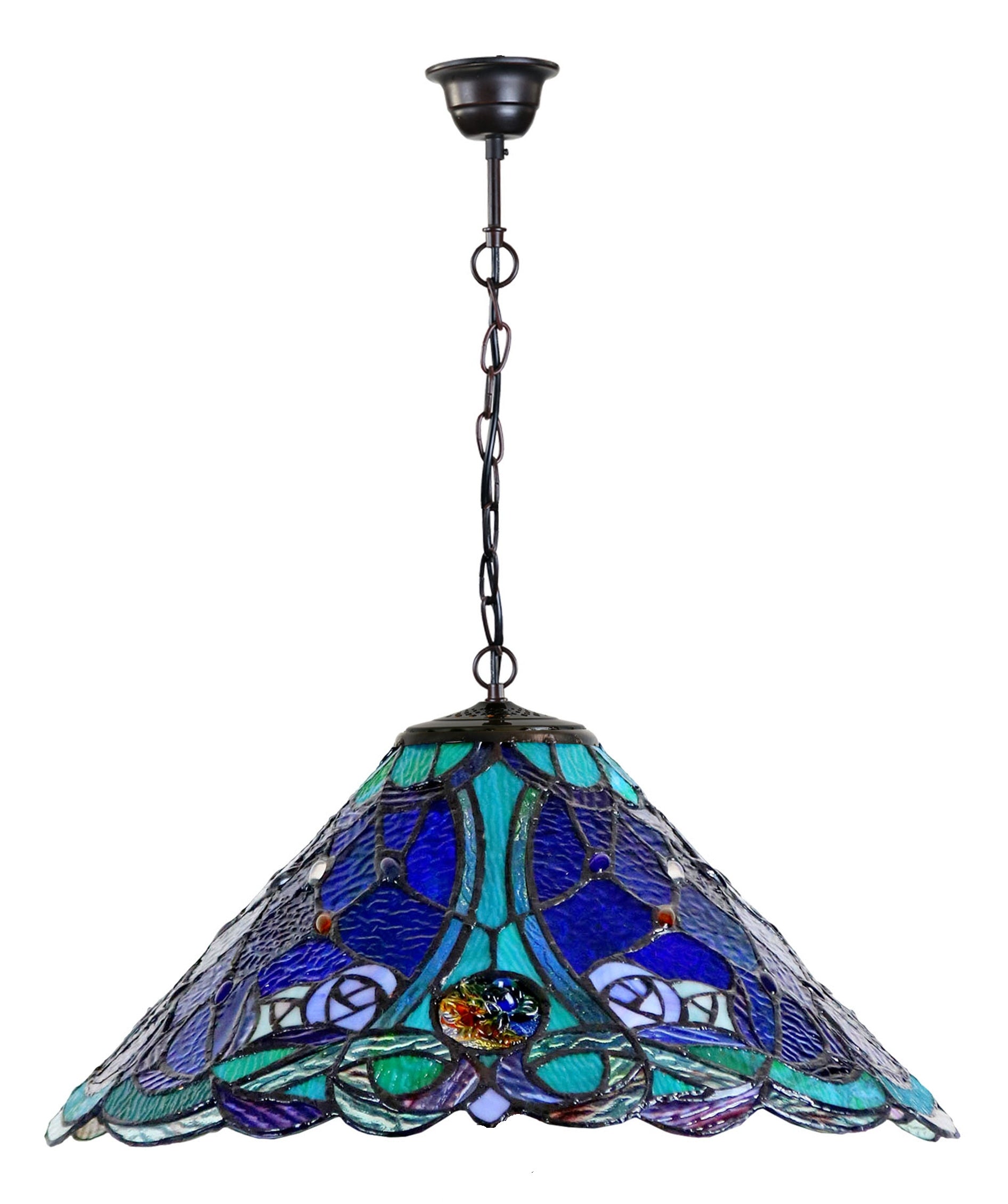 16" Flower Pink Desert Rose Style Tiffany  Pendant Light @Blue 16" Flower Pink Desert Rose Style Tiffany  Pendant Light @Blue