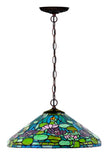 16" Large Pond Lily Stained Glass Tiffany Pendant Light 16" Large Pond Lily Stained Glass Tiffany Pendant Light