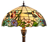 Gorgeous Huge 20” Hummingbird Flower Tiffany Floor Lamp Gorgeous Huge 20” Hummingbird Flower Tiffany Floor Lamp