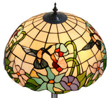 Gorgeous Huge 20” Hummingbird Flower Tiffany Floor Lamp Gorgeous Huge 20” Hummingbird Flower Tiffany Floor Lamp