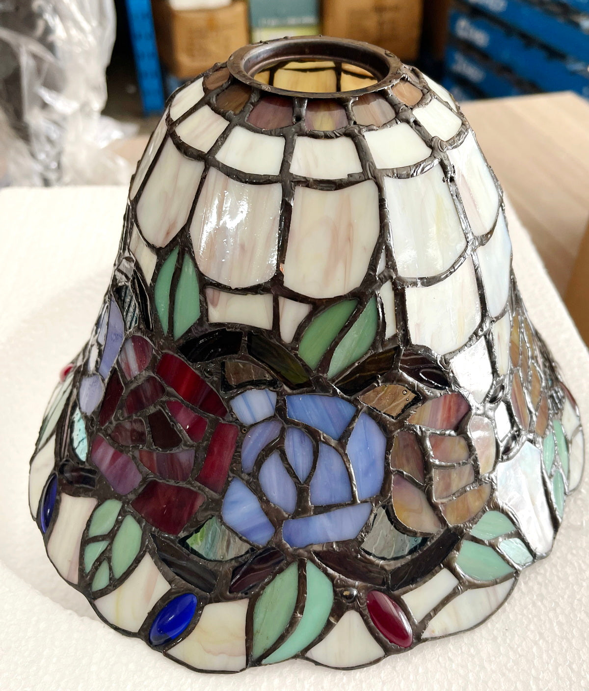 New Arrivals@Rose Style Leadlight Stained Glass Bridge Arm Tiffany  Floor Lamp New Arrivals@Rose Style Leadlight Stained Glass Bridge Arm Tiffany  Floor Lamp