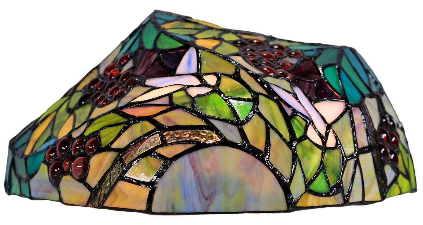 Grape Tiffany Style Stained Glass Wall Sconce