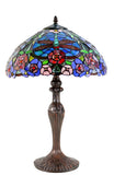 16" Traditional Dragonfly Floral Tiffany Table Lamp 16" Traditional Dragonfly Floral Tiffany Table Lamp