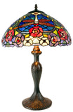 16" Traditional Dragonfly Floral Tiffany Table Lamp 16" Traditional Dragonfly Floral Tiffany Table Lamp