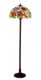Large 16" Rose Style Stained Glass Tiffany Floor Lamp Large 16" Rose Style Stained Glass Tiffany Floor Lamp