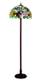 Large 16" Rose Style Stained Glass Tiffany Floor Lamp Large 16" Rose Style Stained Glass Tiffany Floor Lamp
