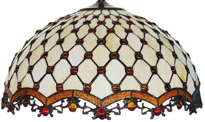 High Quality 18" Beaded  Stained Glass Tiffany Floor Lamp High Quality 18" Beaded  Stained Glass Tiffany Floor Lamp