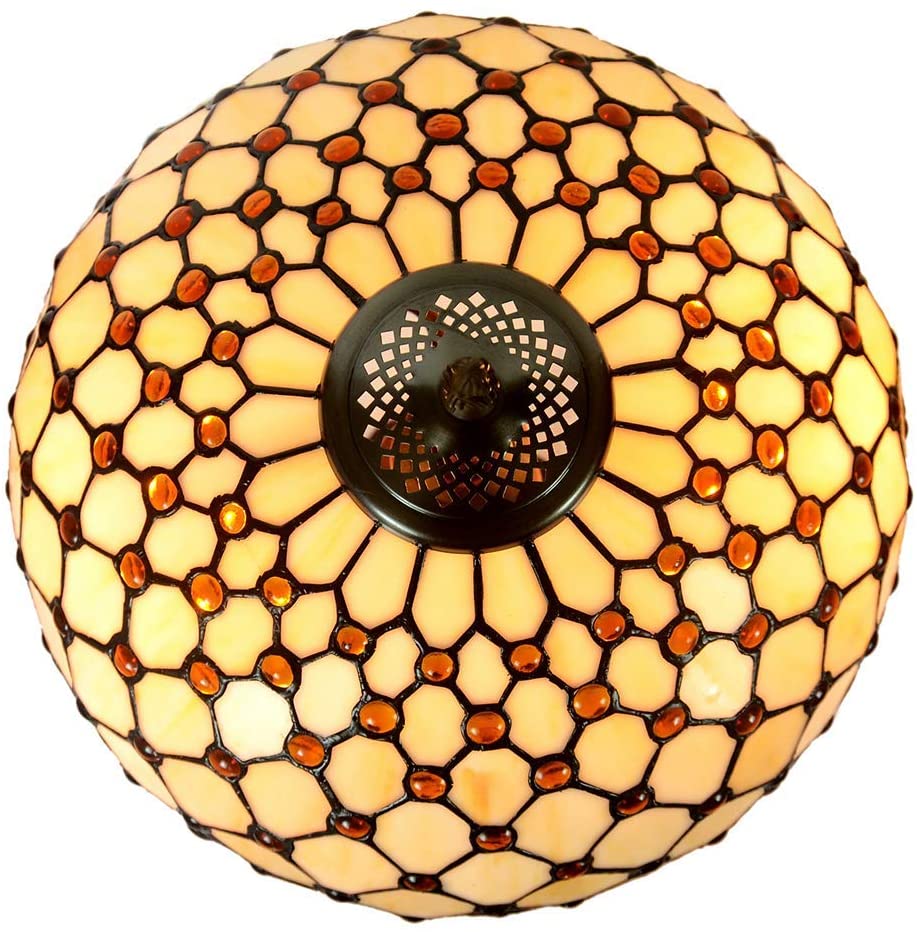High Quality 18" Beaded  Stained Glass Tiffany Floor Lamp High Quality 18" Beaded  Stained Glass Tiffany Floor Lamp