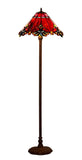 Large Jewel Carousel Red Stained Glass Tiffany Floor Lamp Large Jewel Carousel Red Stained Glass Tiffany Floor Lamp