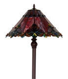 Large Jewel Carousel Red Stained Glass Tiffany Floor Lamp Large Jewel Carousel Red Stained Glass Tiffany Floor Lamp