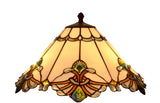 Large Jewel Carousel White  Stained Glass Tiffany Floor Lamp Large Jewel Carousel White  Stained Glass Tiffany Floor Lamp