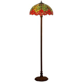 Large 16" Water Lily Style Stained Glass Tiffany Floor Lamp Large 16" Water Lily Style Stained Glass Tiffany Floor Lamp