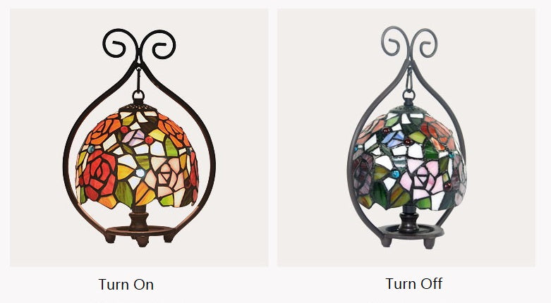 Flower basket Tiffany Accent Table Lamp Flower basket Tiffany Accent Table Lamp