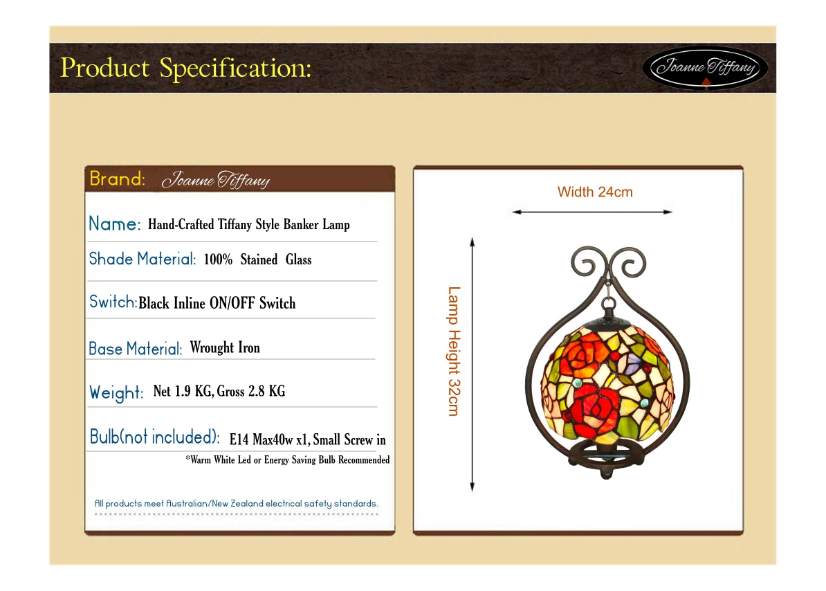 Flower basket Tiffany Accent Table Lamp Flower basket Tiffany Accent Table Lamp