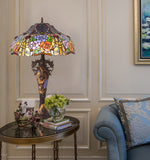Limited Edition@Huge 18"(46cm wide )Rose Style Tiffany Table Lamp Limited Edition@Huge 18"(46cm wide )Rose Style Tiffany Table Lamp