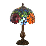Stunning 10" Rumba Rose Style Tiffany Mini Table Lamp Stunning 10" Rumba Rose Style Tiffany Mini Table Lamp