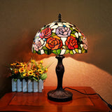 12" Rose Style Tiffany Bedside Lamp 12" Rose Style Tiffany Bedside Lamp