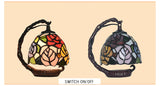 Rose Style Mini Tiffany Stained Glass Night Lamp Rose Style Mini Tiffany Stained Glass Night Lamp