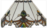12" White Elegant Jewel Carousel Tiffany Bedside Lamp 12" White Elegant Jewel Carousel Tiffany Bedside Lamp