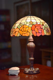 Large 16" Red Rose Leadlight Stained Glass Tiffany Table Lamp Large 16" Red Rose Leadlight Stained Glass Tiffany Table Lamp
