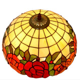 Large 16" Red Rose Leadlight Stained Glass Tiffany Table Lamp Large 16" Red Rose Leadlight Stained Glass Tiffany Table Lamp