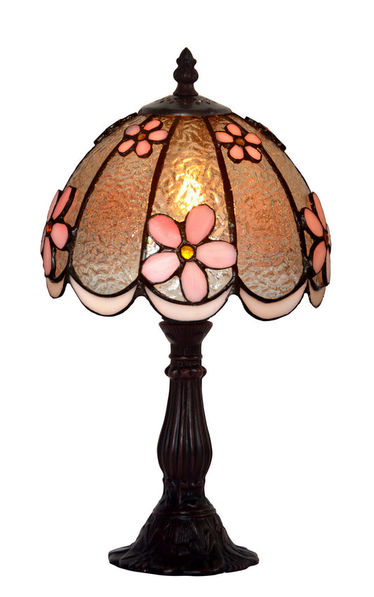 Amazing 8" Pink Daisy Style Tiffany Mini Table Lamp