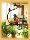 Elegant Tiffany Red Parrot Novelty Pendant Light Elegant Tiffany Red Parrot Novelty Pendant Light
