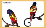 Elegant Tiffany Red Parrot Novelty Pendant Light Elegant Tiffany Red Parrot Novelty Pendant Light