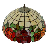 Large 16" Rose Stained Glass Cafe Tiffany Hanging Light Large 16" Rose Stained Glass Cafe Tiffany Hanging Light
