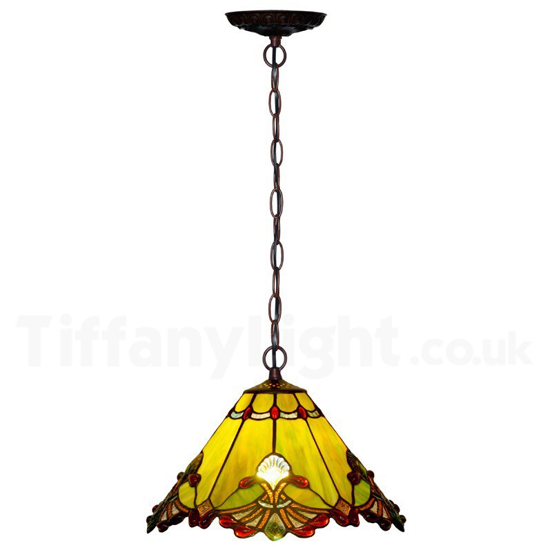 12” Green Jewel Carousel Tiffany Stained Glass Shade Downlight Tiffany Pendant Lights 12” Green Jewel Carousel Tiffany Stained Glass Shade Downlight Tiffany Pendant Lights