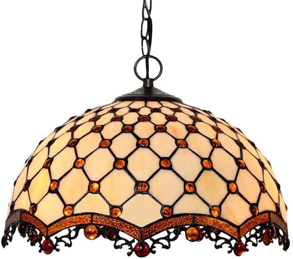 16" Bead Stained Glass Leadlight Tiffany Pendant Light 16" Bead Stained Glass Leadlight Tiffany Pendant Light