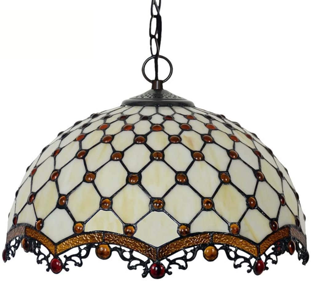 16" Bead Stained Glass Leadlight Tiffany Pendant Light 16" Bead Stained Glass Leadlight Tiffany Pendant Light