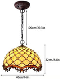16" Bead Stained Glass Leadlight Tiffany Pendant Light 16" Bead Stained Glass Leadlight Tiffany Pendant Light