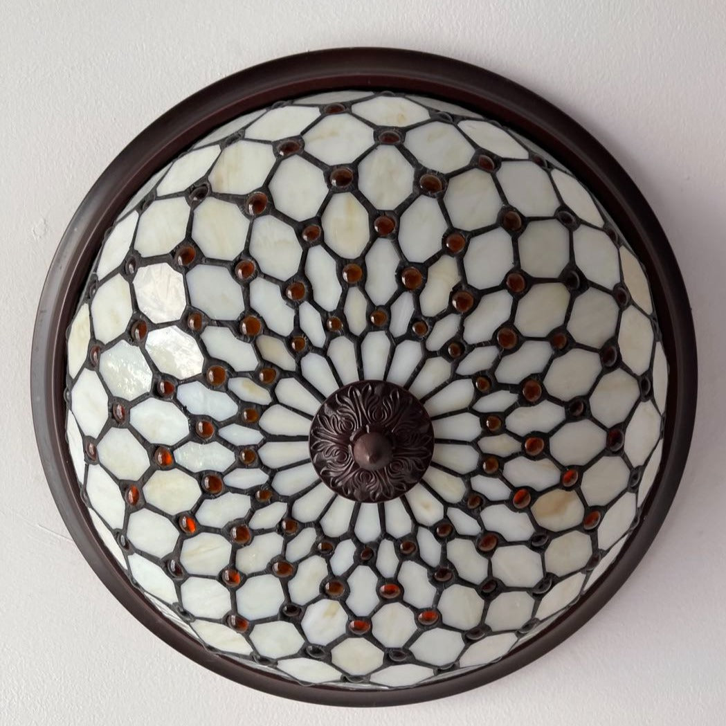 Large  3 lights Bead Tiffany Style  Flush Mount Ceiling Lights Large  3 lights Bead Tiffany Style  Flush Mount Ceiling Lights