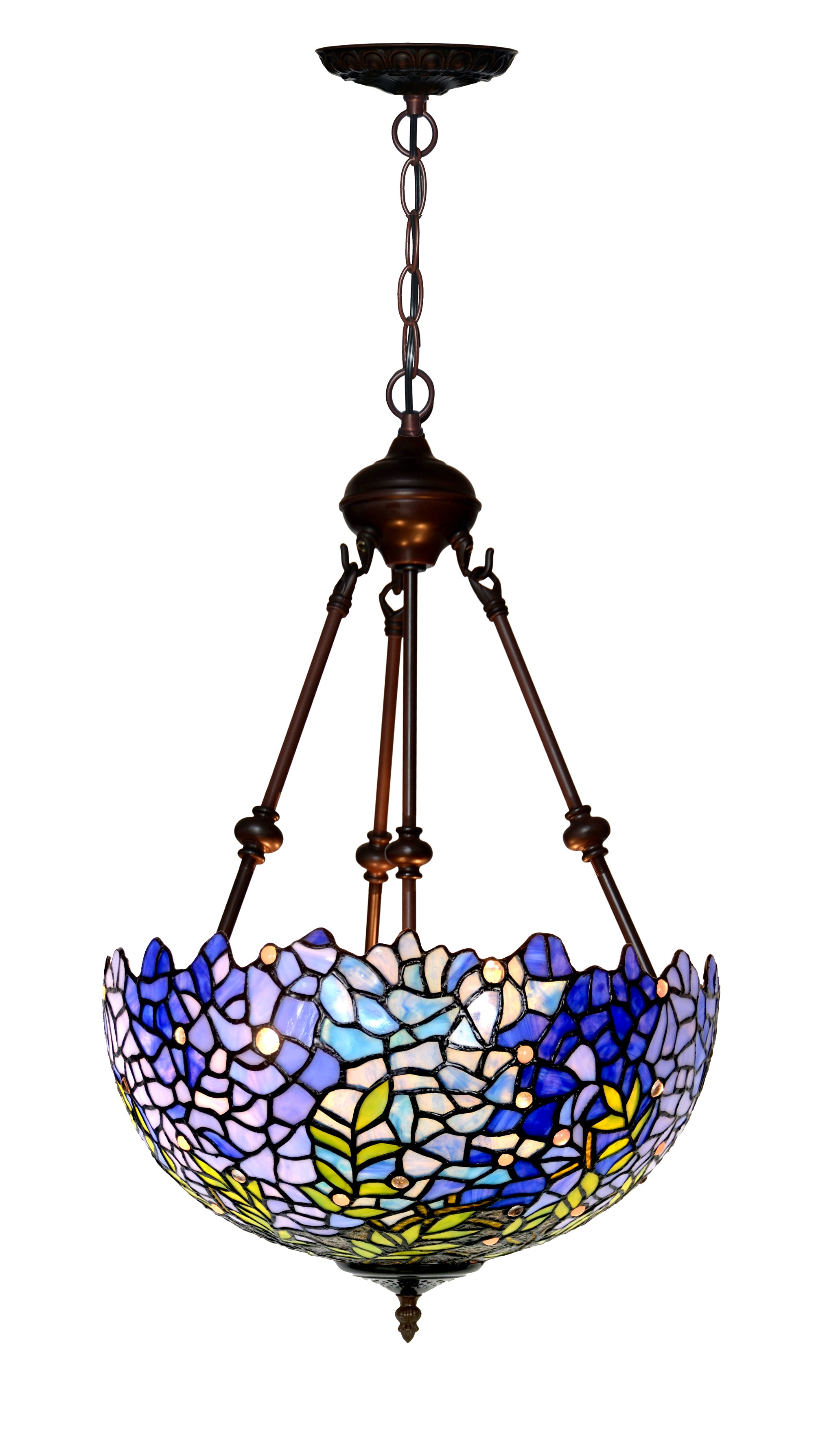 Large 16" Blue Wisteria style  Tiffany Uplihgter Pendant Lights Large 16" Blue Wisteria style  Tiffany Uplihgter Pendant Lights