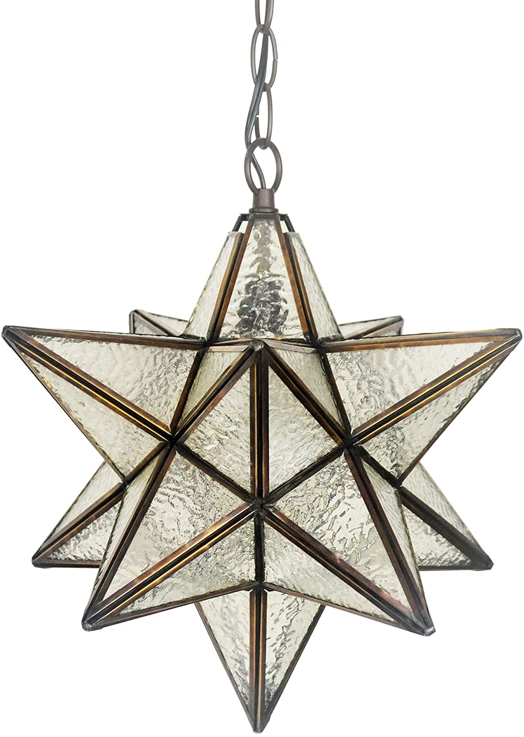 Vintage Style Star Shade Stained Glass Leadlight Tiffany Pendant Light *Limited
