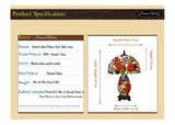 12" Traditional Rose Tiffany Table Lamp with Lighted Base 12" Traditional Rose Tiffany Table Lamp with Lighted Base