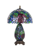 12" Traditional Rose Tiffany Table Lamp with Lighted Base 12" Traditional Rose Tiffany Table Lamp with Lighted Base