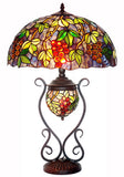 Huge 18" Grape Style Double Lights Traditional Tiffany Table Lamp Huge 18" Grape Style Double Lights Traditional Tiffany Table Lamp