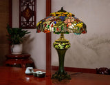 Limited Edition@Huge Tiffany Reproduction Double Lights Traditional Dragonfly Table Lamp Limited Edition@Huge Tiffany Reproduction Double Lights Traditional Dragonfly Table Lamp