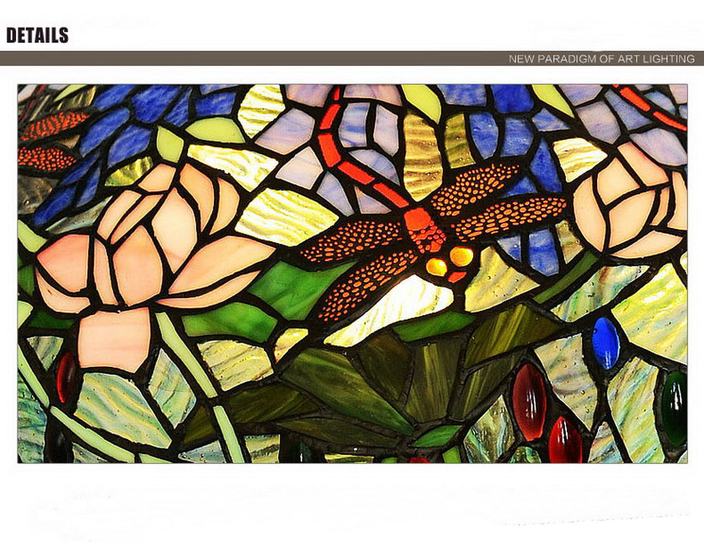 Limited Edition@Huge Tiffany Reproduction Double Lights Traditional Dragonfly Table Lamp Limited Edition@Huge Tiffany Reproduction Double Lights Traditional Dragonfly Table Lamp