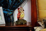 Vivid Red Owl  Tiffany Leadlight Art Deco Stained Glass Accent Lamp Vivid Red Owl  Tiffany Leadlight Art Deco Stained Glass Accent Lamp