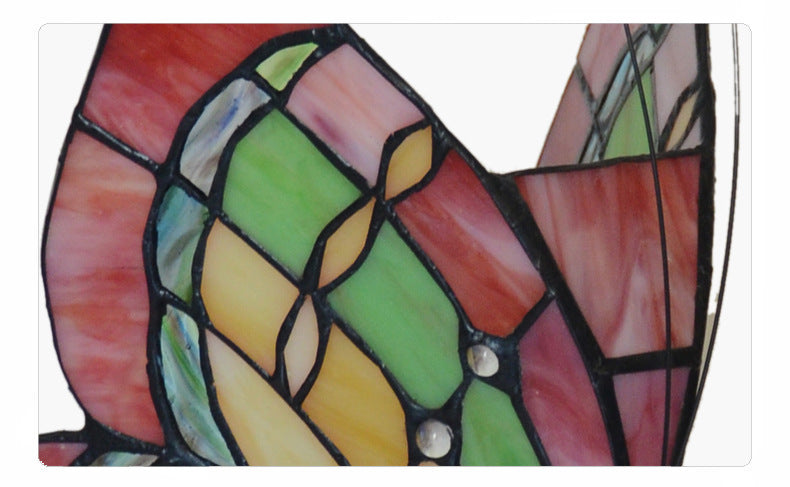 Butterfly  Tiffany Leadlight Stained Glass Art Deco Table Lamp Butterfly  Tiffany Leadlight Stained Glass Art Deco Table Lamp