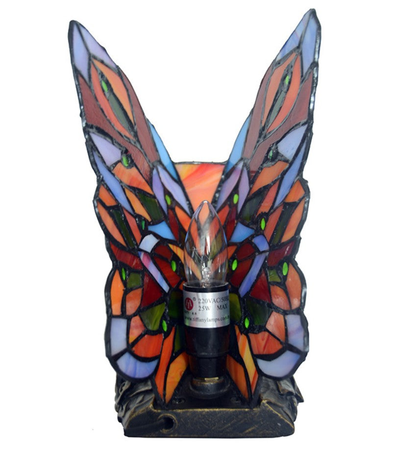 Colorful Butterfly  Tiffany Leadlight Stained Glass Art Deco Table Lamp Colorful Butterfly  Tiffany Leadlight Stained Glass Art Deco Table Lamp