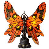 Red Fairy Angel Lady  Tiffany Stained Glass  Figurine Art Deco Lamp Red Fairy Angel Lady  Tiffany Stained Glass  Figurine Art Deco Lamp