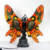 Red Fairy Angel Lady  Tiffany Stained Glass  Figurine Art Deco Lamp Red Fairy Angel Lady  Tiffany Stained Glass  Figurine Art Deco Lamp