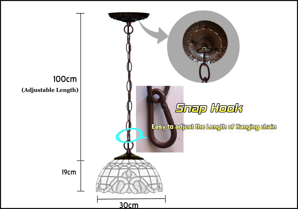 12” Rose Tiffany Downlight Pendant light 12” Rose Tiffany Downlight Pendant light
