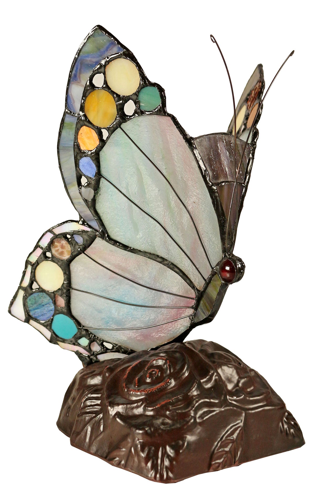 Elegant Green Butterfly  Tiffany Leadlight Stained Glass Art Deco Table Lamp Elegant Green Butterfly  Tiffany Leadlight Stained Glass Art Deco Table Lamp