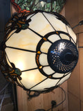 14" Beige Jewel Carousel Tiffany Bedside Lamp 14" Beige Jewel Carousel Tiffany Bedside Lamp