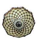 16 “ Large Modern Classic Tiffany Bead Semi Flush Ceiling Light